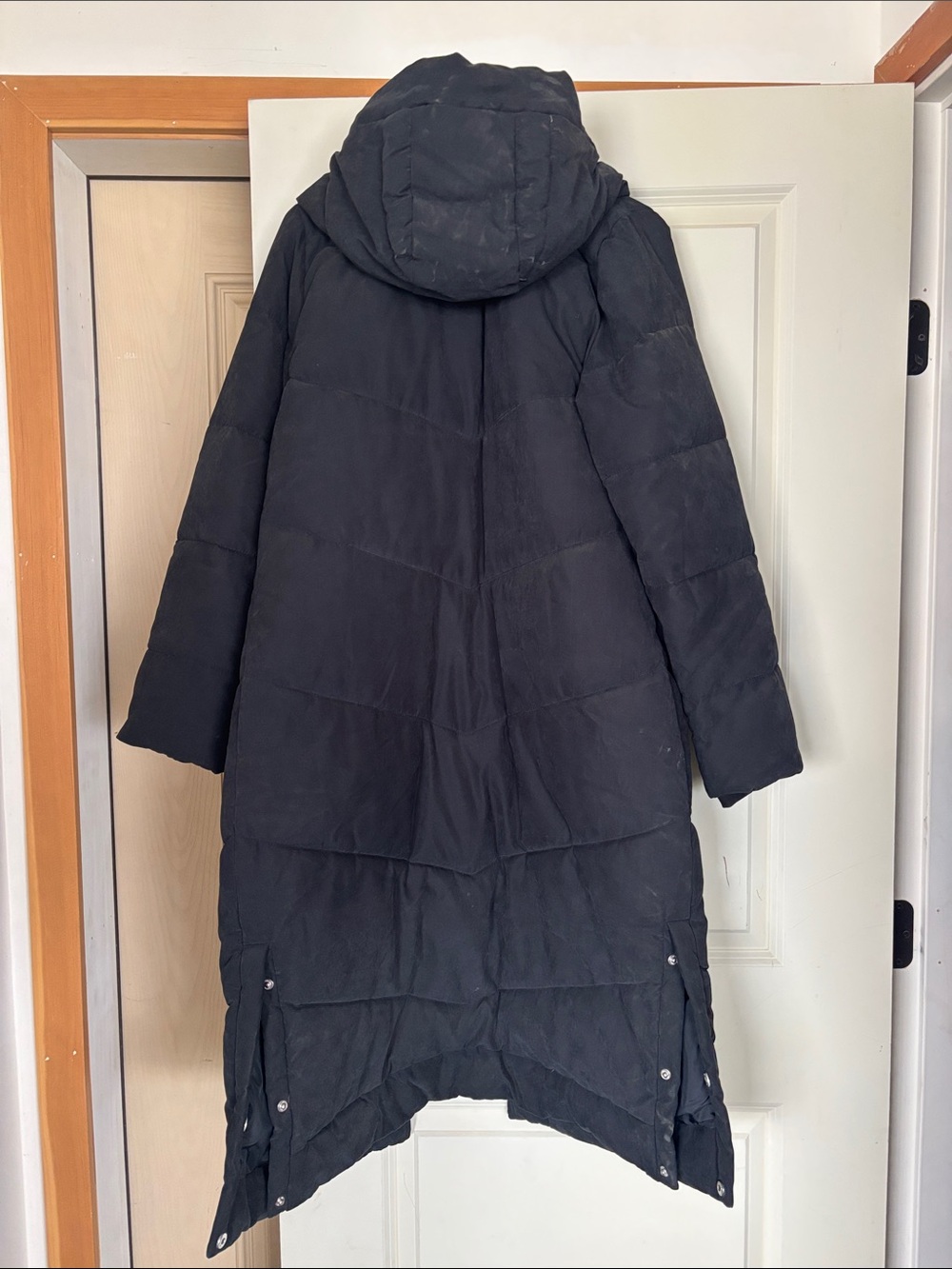 Abercrombie & Fitch Black Long Puffer Coat - Picture 4 of 4